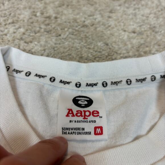 Aape by A Bathing Ape Universe APUNVS T Shirt Men's Medium Japanese Stretwear - Picture 5 of 16